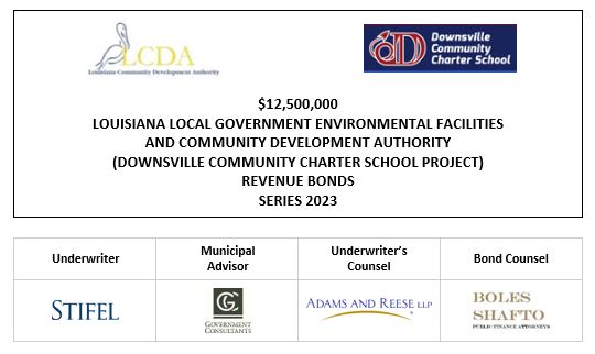 $12,500,000 LOUISIANA LOCAL GOVERNMENT ENVIRONMENTAL FACILITIES AND ...