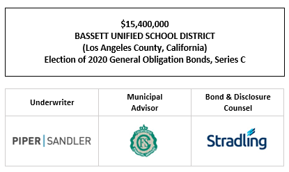 $15,400,000 BASSETT UNIFIED SCHOOL DISTRICT (Los Angeles County, California) Election of 2020 General Obligation Bonds, Series C FOS POSTED 7-2-26