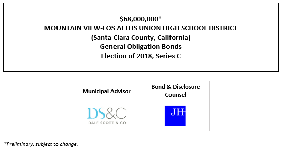 $68,000,000 MOUNTAIN VIEW-LOS ALTOS UNION HIGH SCHOOL DISTRICT (Santa Clara County, California) GENERAL OBLIGATION BONDS ELECTION OF 2018, SERIES C POS POSTED 5-17-22