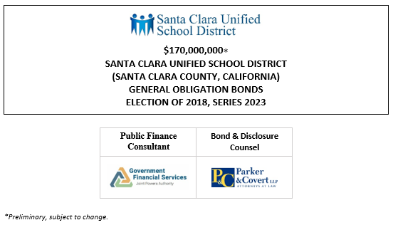 $170,000,000∗ SANTA CLARA UNIFIED SCHOOL DISTRICT (SANTA CLARA COUNTY, CALIFORNIA) GENERAL OBLIGATION BONDS ELECTION OF 2018, SERIES 2023 POS POSTED 3-1-23