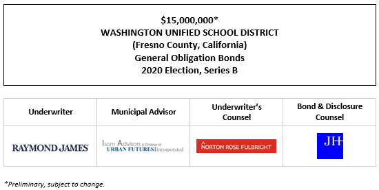 “$15,000,000* WASHINGTON UNIFIED SCHOOL DISTRICT (Fresno County, California) General Obligation Bonds 2020 Election, Series B” POS POSTED 3-10-23